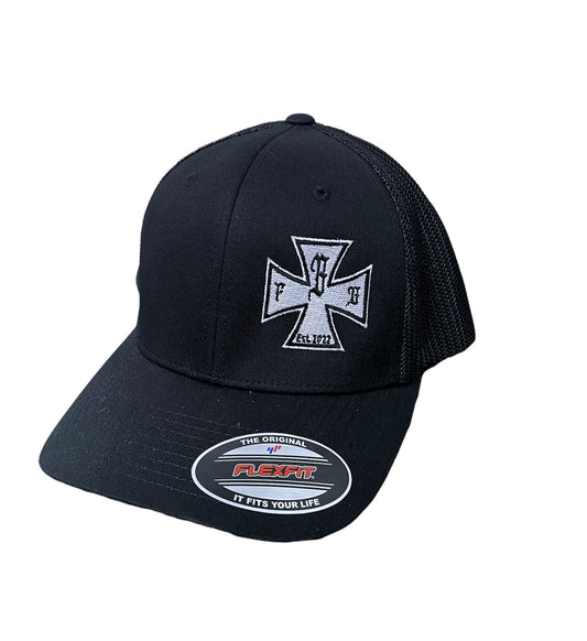 Iron Cross FlexFit Hat Black or Grey.